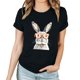 thumbnail image 3 of Pantalones Cortos para las Mujeres Sexy Pascua Moda Impresión Cuello Redondo Tee, Poliéster Ligero Casual Top para Primavera Verano Diario, Blusa de Suéter, 3 of 4
