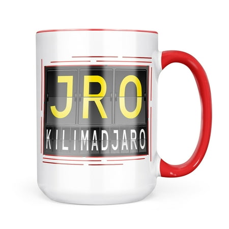 

Neonblond JRO Airport Code for Kilimadjaro Mug gift for Coffee Tea lovers
