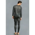 thumbnail image 2 of Knocker Mens Thermal Underwear Set Long Sleeve Top Pajamas Pants Sleep Grey 3XL, 2 of 4