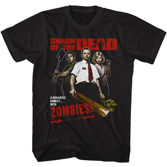 Shaun of the Dead Romantic Comedy Black T-Shirt