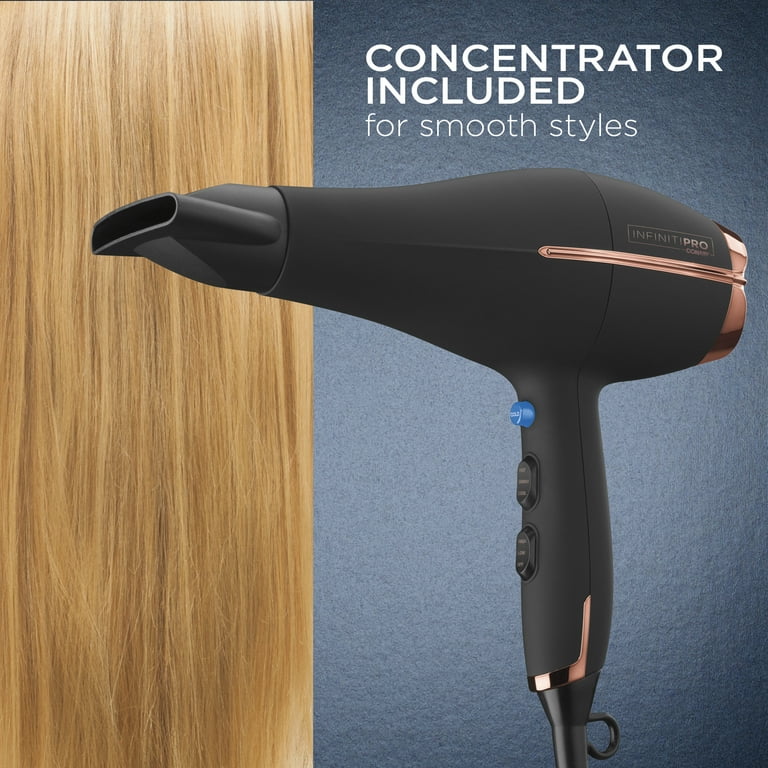 Conair InfinitiPRO Full Body Shine Pro Professional Ionic Ceramic Hair Dryer 1875 Watts Metallic