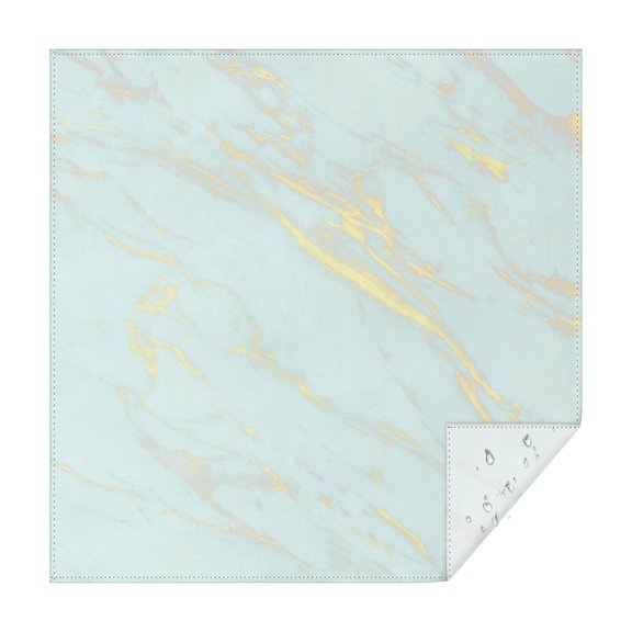 60x60in(152x152cm) Square Tablecloth, Waterproof Polyester Table Cover, Wrinkle Resistant & Washable Fabric for Dining, Kitchen, Picnic, Turquoise Marble Pattern