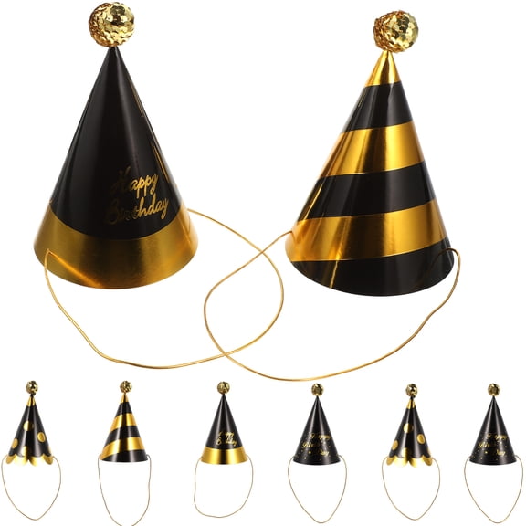 TABLZONE 8Pcs Birthday Party Party Hats Made of Paper Assorted Color Stylish and Practical