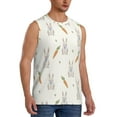 thumbnail image 2 of Balery Retro Rabbit Men's Sleeveless Muscle Shirts Workout Tank Top, Moisture Wicking, Odor Protection-Small, 2 of 8