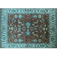 thumbnail image 1 of Ahgly Company Indoor Rectangle Oriental Light Blue Traditional Area Rugs, 2' x 5', 1 of 4