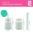 thumbnail image 5 of 16 Oz Mason Jar Cups With Straw Lids + Silicone Straws | Pint Glass Jars Smoothie Drinking Glasses Oats Container Food Storage 4 Pack, 5 of 7