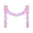 thumbnail image 2 of 16.4 ft Christmas Tinsel Garland with Light, Multicolor, Pastel Christmas Candy Decorations Prelit Tinsel Garland Battery Operated 50 LED Hanging for New Year Party Decor, 2 of 7