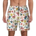thumbnail image 3 of Uemuo Butterfly Flowers Pattern Mens Swim Trunks Quick Dry Board Shorts with Mesh Lining, Stretch Beach Shorts Quick Dry No-Chafing Board Shorts-X-Large, 3 of 9