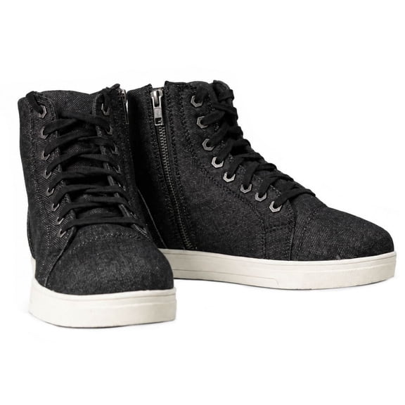 Milwaukee Leather Men's Black Canvas Motorcycle Riding Shoes, MBM9108 10
