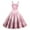 Pink, variant on 2026 Valentine's Charming Heart Print Dress, Spaghetti Strap Fitted Waist Flared Swing Valentine Sundress Hot Pink S
