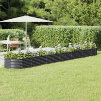 vidaXL Garden Raised Bed Anthracite Powder-coated steel Extra Long
