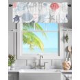 thumbnail image 2 of Kitchen Curtain Valances for Windows,Watercolor Marine Shell Turtle Coral Rod Pocket Small Valance Ocean Starfish Nautical Anchor Short Window Treatment for Bedroom Bathroom Living Room,42"x12", 2 of 9