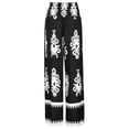 thumbnail image 7 of DHFJKG Boho Pants Women High Waisted Wide Leg Casual Drawstring Ethnic Style Printed Flowy Palazzo Summer Beach Vacation Clothes Stylish Trousers, 7 of 7