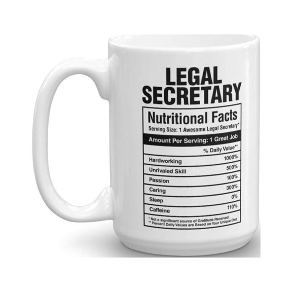 Nutritional Facts Legal Secretary Coffee & Tea Gift Mug (15oz)