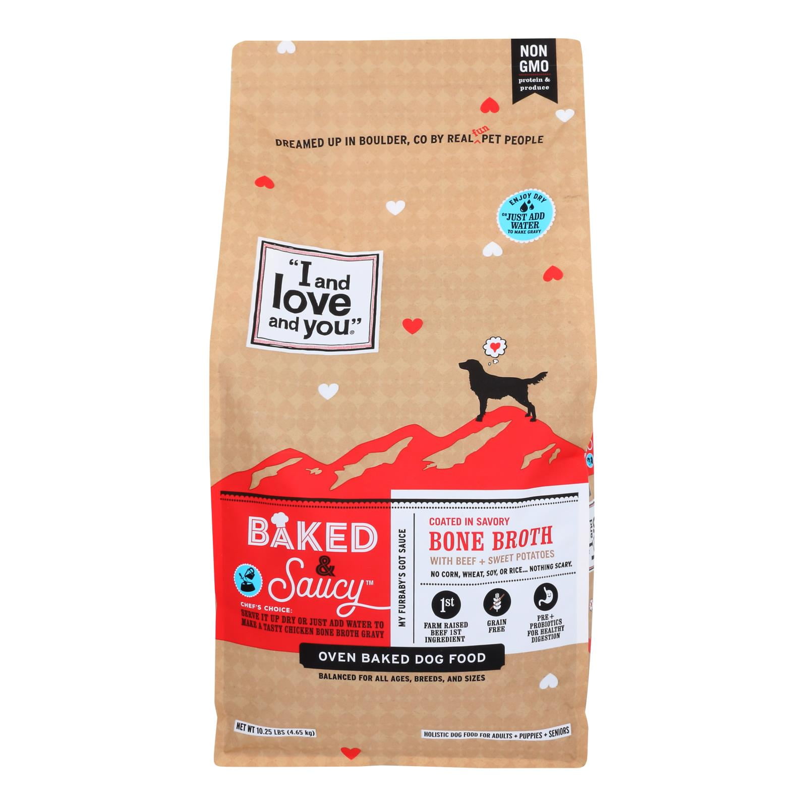 I And Love And You Dog Food Baked Saucy Beef Case of 1 10.25 LB