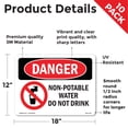 thumbnail image 2 of Non OSHA Danger Vinyl Decal Label 18 Inch x 12 Inch - 10 Pack, 2 of 6