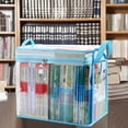 thumbnail image 2 of TerraHaven Large Capacity Transparent Book Storage Box with Zipper & Handle, Foldable Plastic Organizer - for Student Books, Classroom & Home Organization, 2 of 5