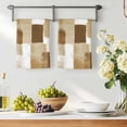 thumbnail image 3 of Brown Geometric Kitchen Towels Set of 1, Watercolor Ombre Modern Abstract Art Absorbent Dish Towels for Kitchen, Microfiber Hand Towel, Quick Drying Tea Towel for Cleaning Decorative Dishcloths, 3 of 7