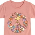 thumbnail image 3 of Peanuts - Floral Peace Sign - Woodstock - Toddler & Youth Girls Short Sleeve Graphic T-Shirt, 3 of 6