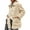 Beige, variant on Women's Winter Faux Fur Coats Long Sleeve Lapel Button Down Pockets Fleece Sherpa Jacket Casual Trendy Outerwear