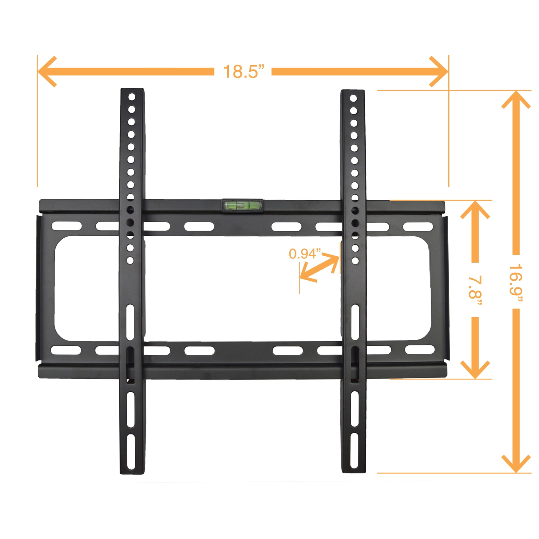 Anchor 24-55" Flat Panel Fixed TV Mount, up to 88 lbs, TM15B, Black