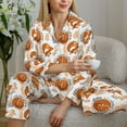 thumbnail image 6 of Picia Cute Squirrel Pattern Women’s Long-Sleeve Sleepwear Set - Soft 2-Piece Loungewear with Pockets, Comfy PJs for Relaxing Nights-Medium, 6 of 7