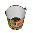 thumbnail image 3 of XMXT Collapsible Laundry Basket, Colorful Vintage Print Waterproof Laundry Hamper, 40L Yellow, 3 of 8