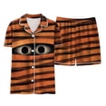 thumbnail image 5 of KPOPLK Girls Pajama Sets Cotton Sleepwear Button Down Short Sleeve with Ruffle Shorts PJS 2-12Y,Size 10-11 Years, 5 of 6