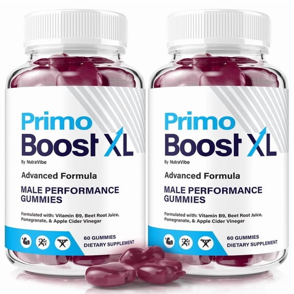 (2 Pack) Primo Boost XL – Original PrimoBoost XL Gummies with a Natural Daily Blend for Energy & Wellness | Great-Tasting, Easy-to-Chew Gummies (120 Gummies)