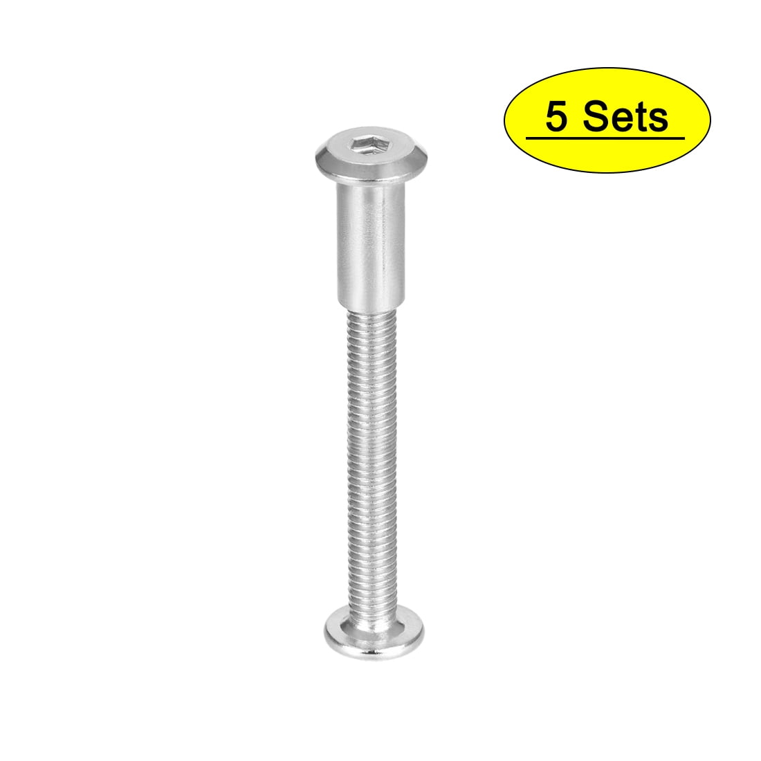 Hex Socket Screw Post Binding Bolts Leather Fastener, M6x55mm