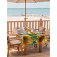 thumbnail image 2 of Outdoor Tablecloth with Umbrella Hole for Patio/Picnic/Party/Camping, Yellow Sunflowers Waterproof Table Cloth Rectangle Table Cover Washable, Farmhouse Floral Rustic Leaves Brown Wood (52"x 70"), 2 of 8