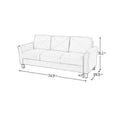 thumbnail image 6 of Fashionable living room sofa for 3 people, black fabric 13234, 6 of 6
