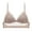 Khaki, variant on Women's Low Back Bra Lace Glossy U Shape Backless Bra Comfortable Support Seamless Strapless Underwire