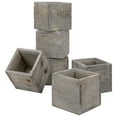 thumbnail image 5 of Koyal Wholesale Square Cube Wood Vase, 4", Gray, 6ct, 5 of 5