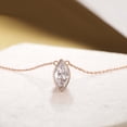 thumbnail image 3 of Diamond Pendant Necklace| 2 ct IGI Certified Marquise Shape | Classic Bezel Solitaire Lab Diamond Pendant Necklace 14K Rose Gold | FG-VS1-VS2 Quality Friendly Diamonds, 3 of 6