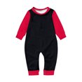 thumbnail image 2 of Pijamas familiares a juego de moda navideña de color liso, estilo europeo, para padres e hijos, monos de poliéster para bebés., 2 of 3