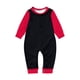 thumbnail image 2 of Pijamas familiares a juego de moda navideña de color liso, estilo europeo, para padres e hijos, monos de poliéster para bebés., 2 of 3