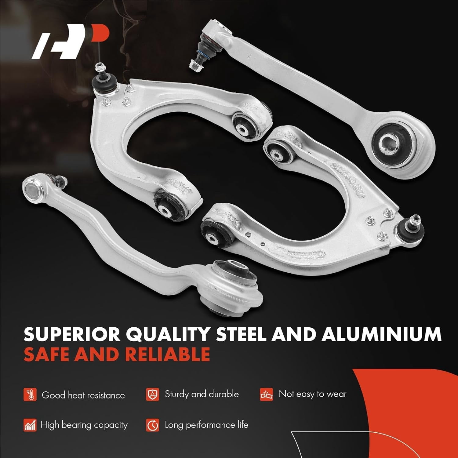 A-Premium 12Pcs Front Suspension Kit Upper & Lower Control Arm, Ball Joint, Outer Tie Rod End, Sway Bar Link, Compatible with Mercedes-Benz E320, E350, E500, E550, CLS500, CLS550