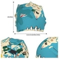 thumbnail image 2 of Salouo World Map With Animal Print Unisex Beanie Hat,Knitted Baggy Skull Cap Winter Warm Hats Beanie Sleep Hats Cancer Headwear Caps for Women & Men 1 Pieces, 2 of 7