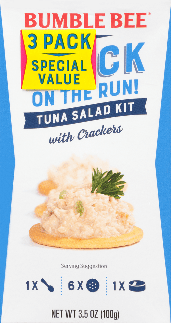 Bumble Bee Snack on the Run! Tuna Salad Kits with Crackers 3.5 oz 3