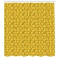 thumbnail image 3 of Shells Shower Curtain, Stylized Ornamental Illustration of Long Tail Cabrits Murex, Fabric Bathroom Set with Hooks, 69W X 84L Inches Extra Long, Earth Yellow Mustard and Yellow, by Ambesonne, 3 of 3