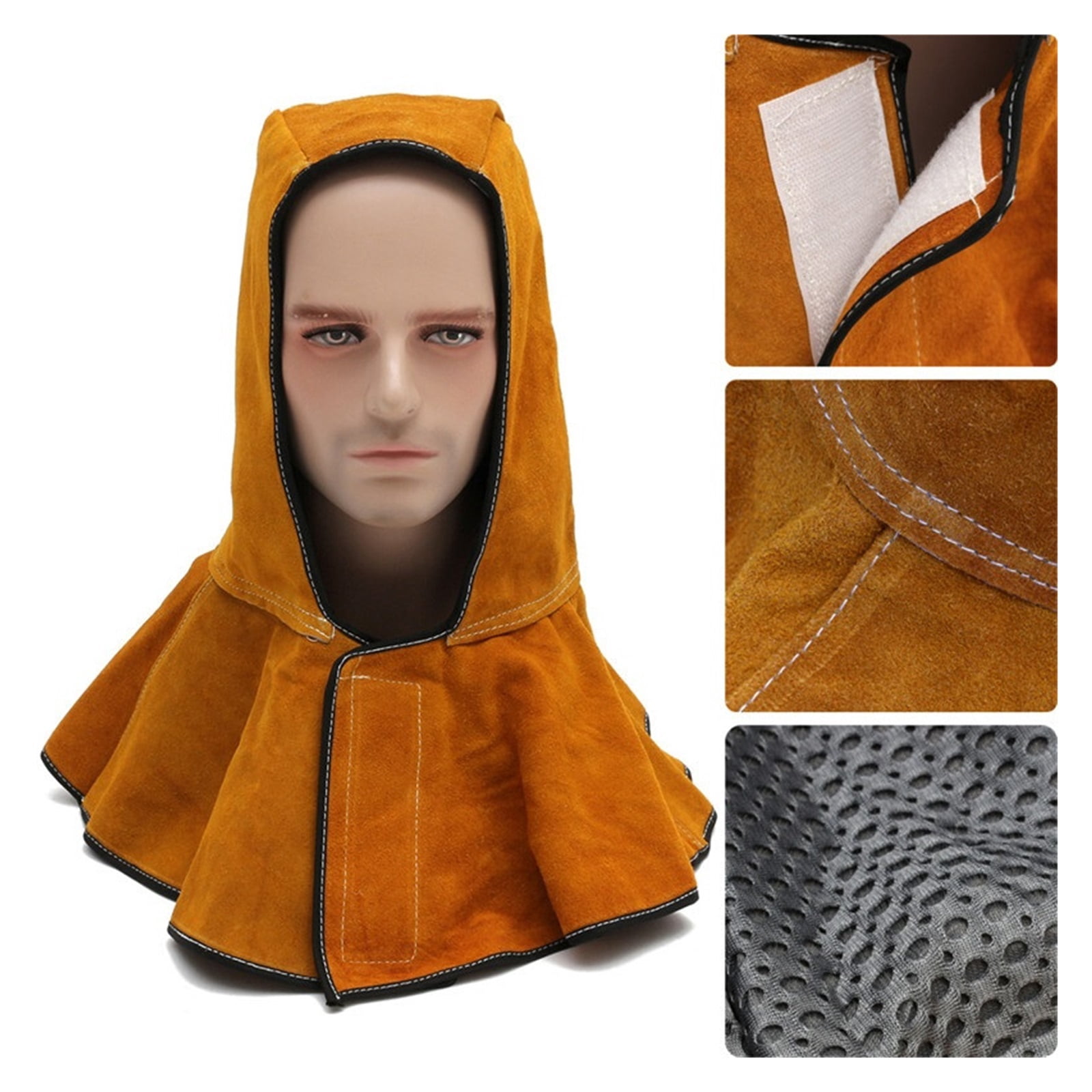 60cm Leather Welding Hood Helmet Mask Protector Cap For Welder Electric Welding Work Workplace Safety ,Widely Use