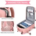 thumbnail image 5 of Large Backpack Women, Men Carry On Backpack,Hiking Backpack Waterproof Outdoor Sports Casual Daypack ,Fit 15.6 Inch Laptop School Bag Pink, 5 of 6