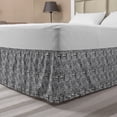 thumbnail image 1 of Doodle Bed Skirt, Design with Some Geometrical Shapes with Leaves and Dots Culture, Elastic Bedskirt Dust Ruffle Wrap Around for Bedding Decor, 4 Sizes, Black White, by Ambesonne, 1 of 2