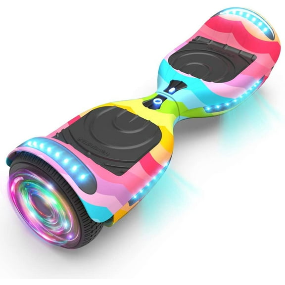 Hoverboard for Teens&Adults (hoverstar 2.0 System), Chrome Color & Design Color Hooverboard Bluetooth Speaker Huverboard with LED Light Flashing Wheels Self Balancing Electric Scooter by Certificated