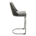 thumbnail image 5 of Vogue Set of (2) Bar Height Chairs in Grey Velvet with Polished Silver Metal Base by Diamond Sofa, 5 of 8