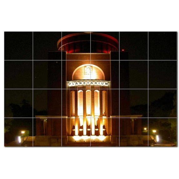 City Scene Ceramic Tile Mural Kitchen Backsplash Bathroom Shower, 404557-XL64