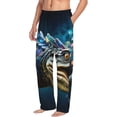 thumbnail image 5 of Cauagu Starry Sky Colorful Crocodile Mens Pajama Pants Sleep & Lounge Pants,PJ Bottoms with Pockets-Medium, 5 of 7
