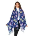 thumbnail image 3 of FORMRS Womens Scarf Winter Soft Long Big Warm Shawls Wrap Tassel Scarves, Blue Colorful Candies, 3 of 9