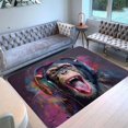 thumbnail image 1 of Monkey Rug & Home Decor-Cool Gorilla Black Area Rugs-Animal Monkey Rug Carpet Durable & Non-Slip Modern Rugs for Living Room Bedroom Man Cave Decorative-V69MP, 1 of 7